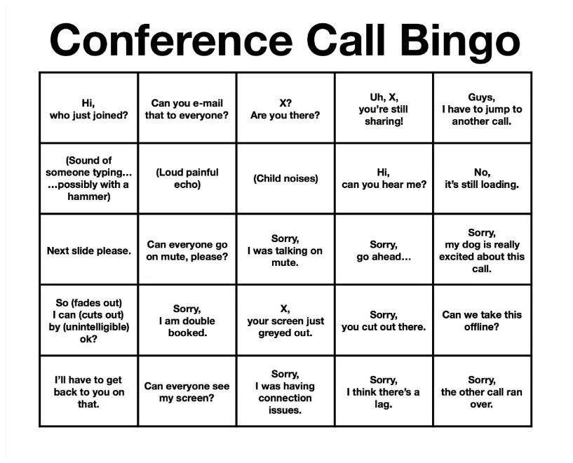 conference call bingo wirtualne spotkania