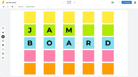 tablica w Google Jamboard