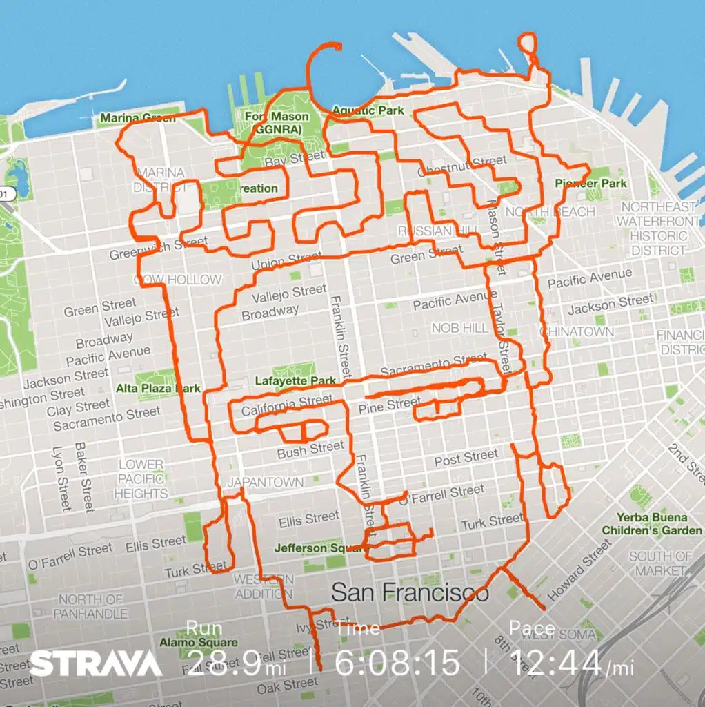 Strava Art, GPS ART