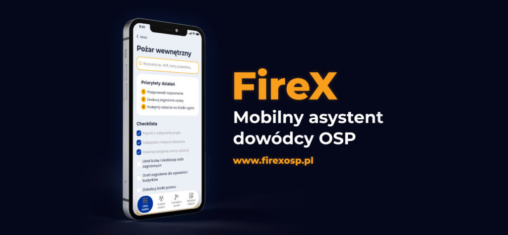 Strażacy z Wiśniowej tworzą aplikację dla OSP. FireX będzie cyfrowym asystentem dowódcy